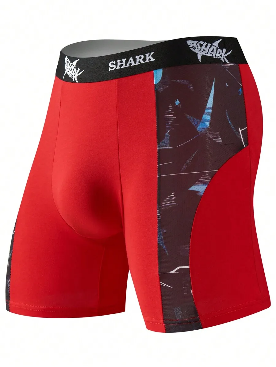 Red Spliced Mesh Boxer Shorts  - Mesh Sport Boxer reseña y precio