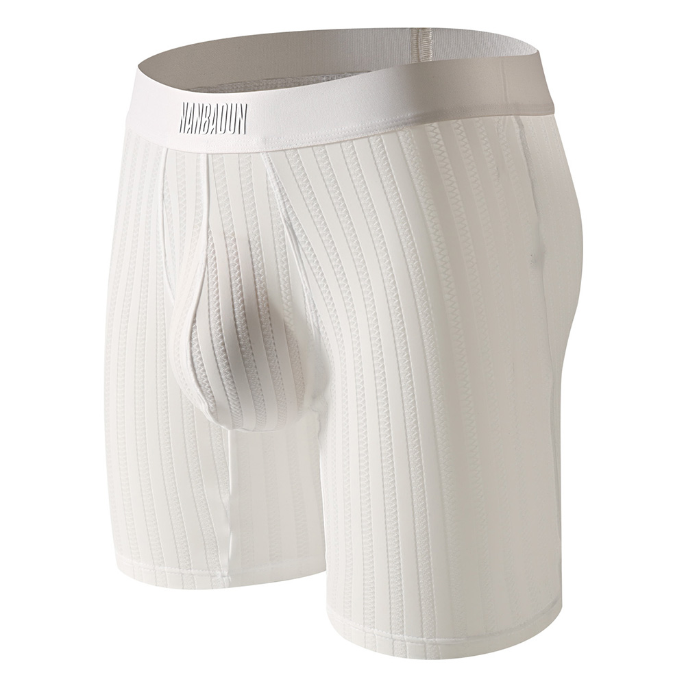Men Ice Silk Long Leg Shorts B - Long Leg Trunk Men reseña y precio