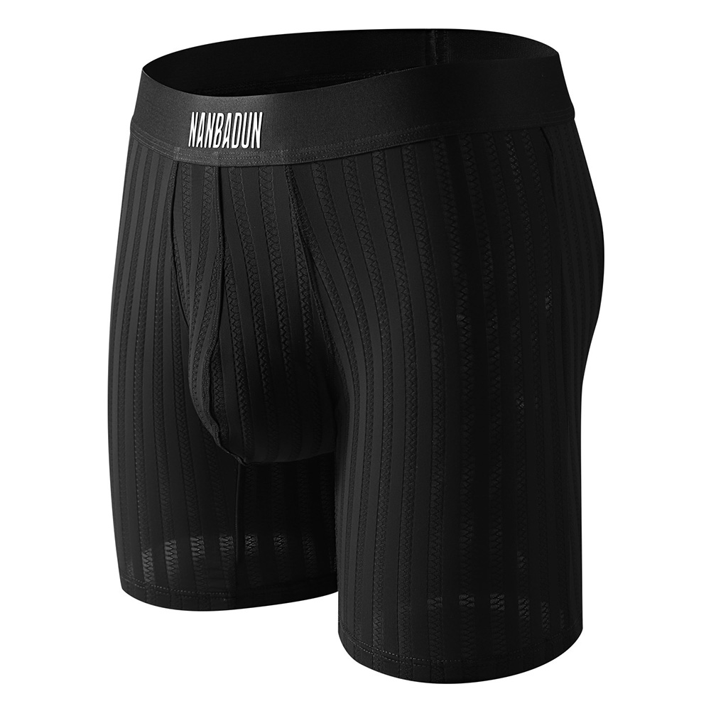 Men Ice Silk Long Leg Shorts B - Long Leg Trunk Men reseña y precio