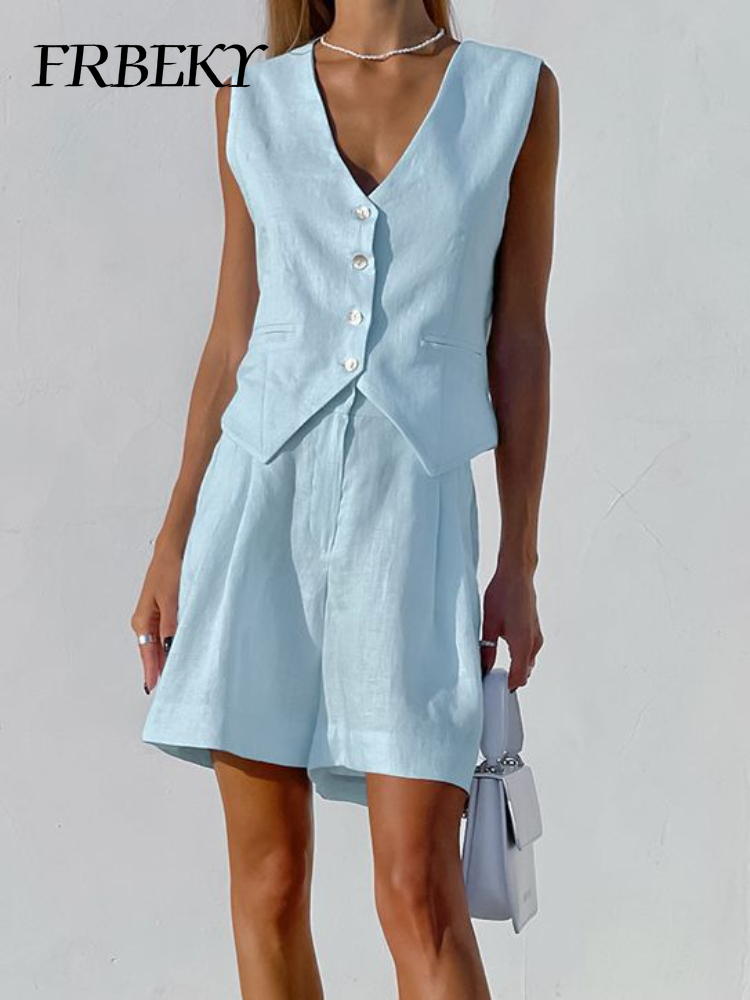 New Cotton Linen Vest Short Se - Sleeveless Undershirt reseña y precio