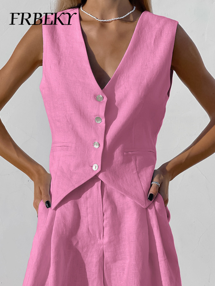 New Cotton Linen Vest Short Se - Sleeveless Undershirt reseña y precio
