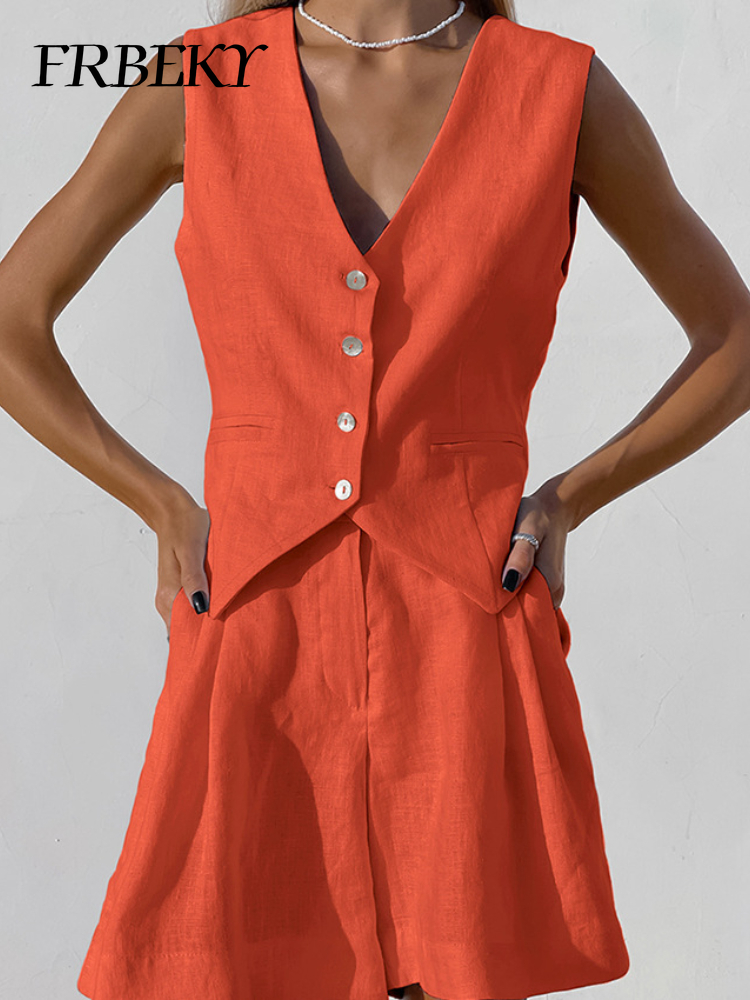 New Cotton Linen Vest Short Se - Sleeveless Undershirt reseña y precio