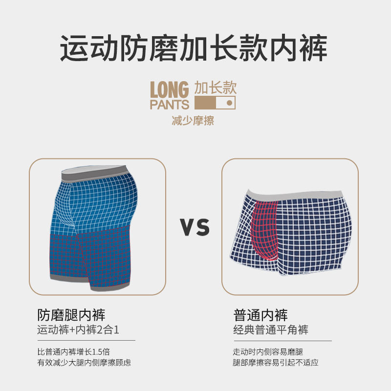 2pcs/Lot underpants leg up lon - Long Leg Trunk Men reseña y precio