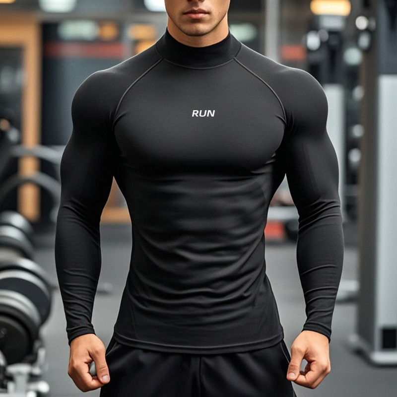 Men's Running Turtleneck Quick - T Shirt Tight Fit reseña y precio