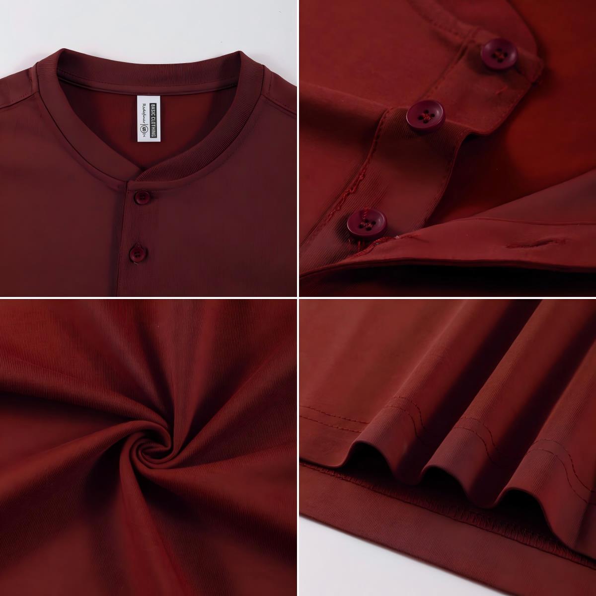 2026 NEW Solid Cotton Henley S - Undershirt Crew Neck reseña y precio