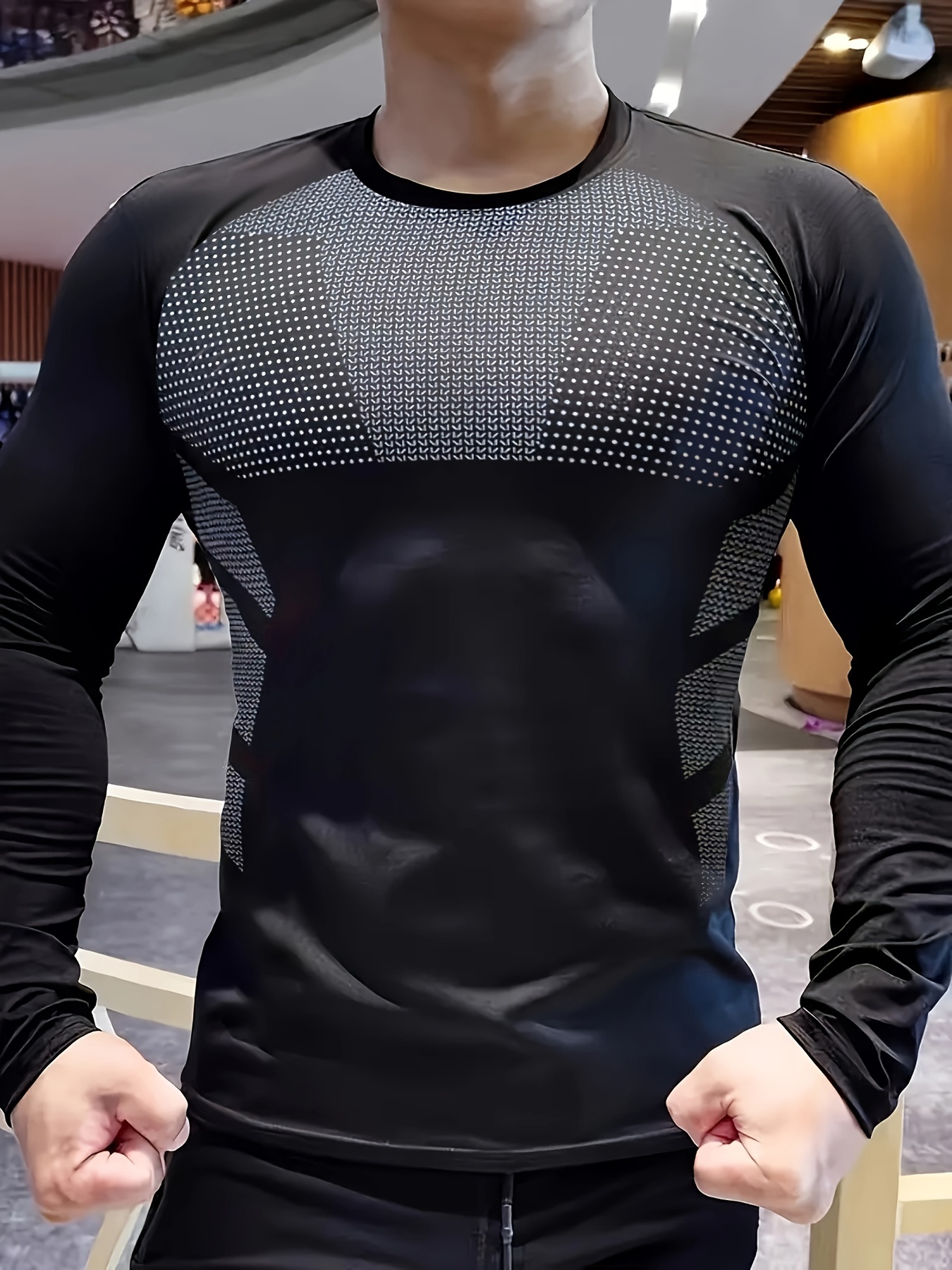 Men's autumn and winter thick  - T Shirt Tight Fit reseña y precio