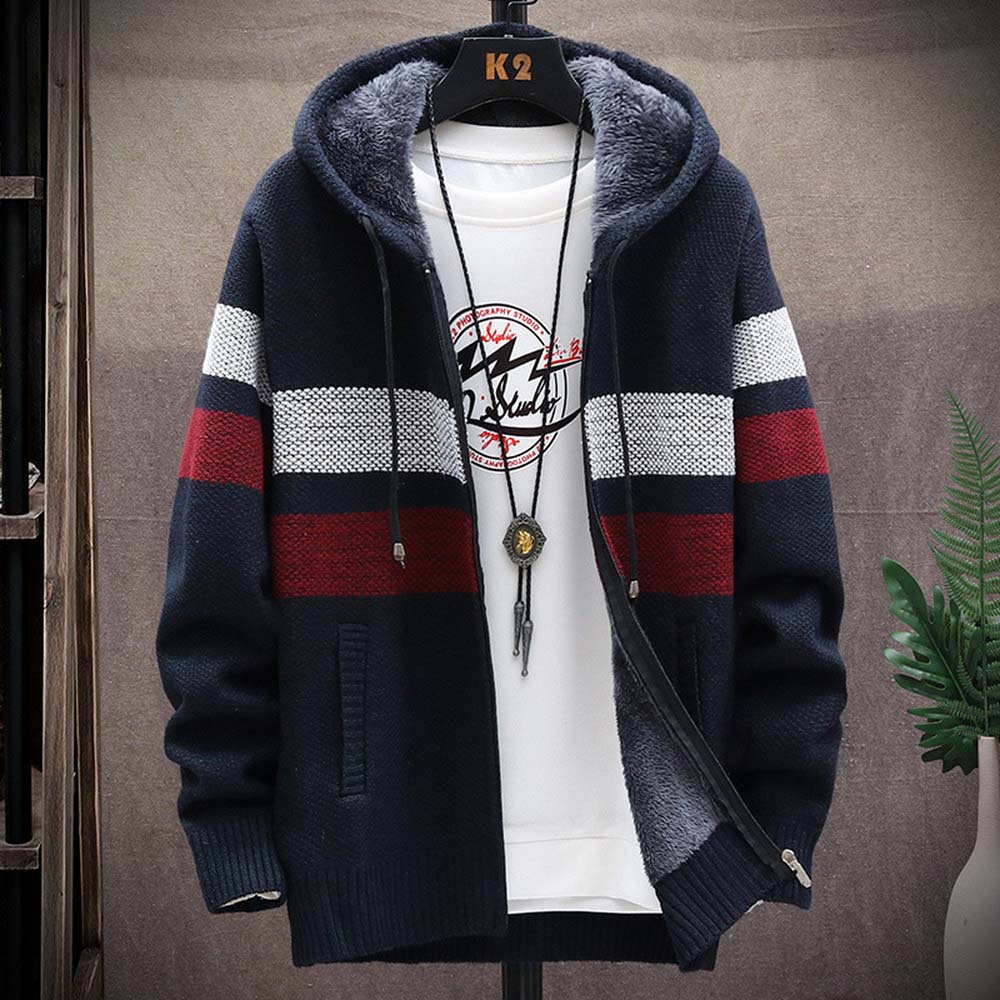 Men's Striped Sweater Coat Thi - Thermal Long John reseña y precio