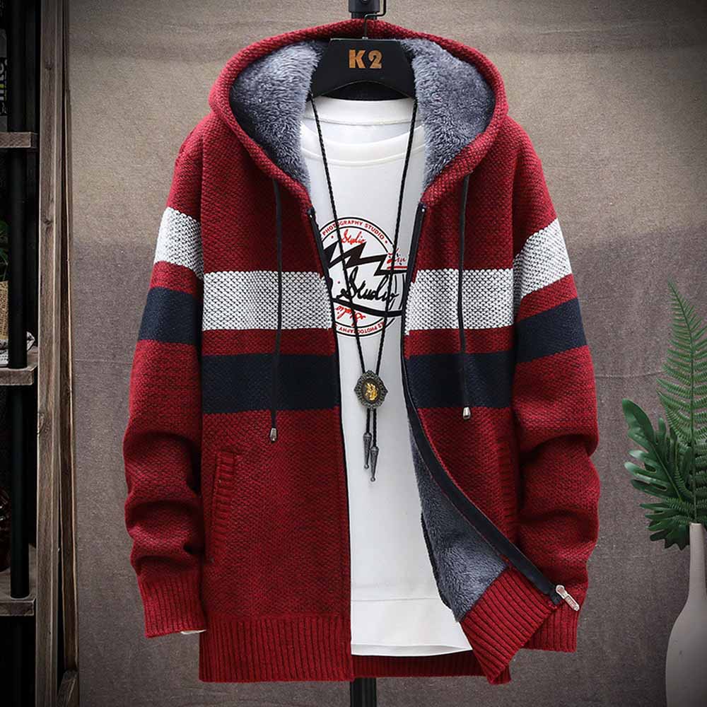 Men's Striped Sweater Coat Thi - Thermal Long John reseña y precio