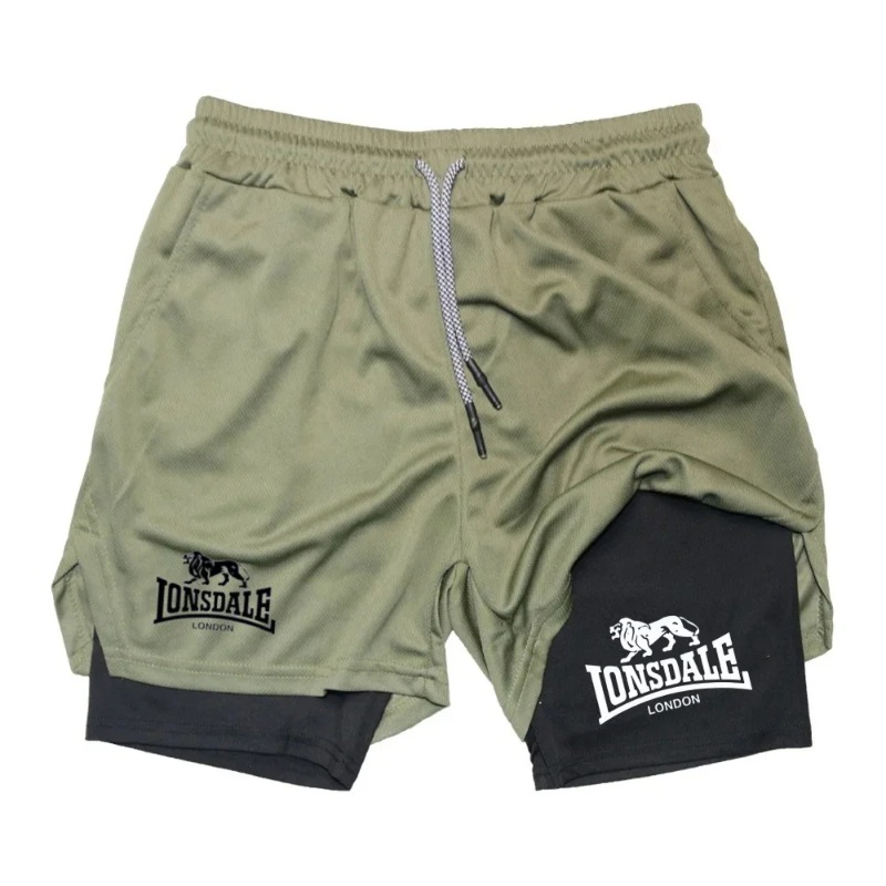 Print 2 in 1 Running Shorts fo - Compression Shorts Athletes reseña y precio