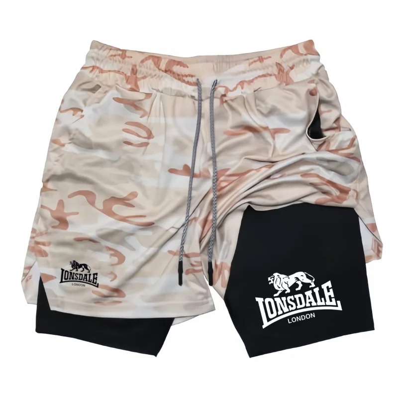 Print 2 in 1 Running Shorts fo - Compression Shorts Athletes reseña y precio