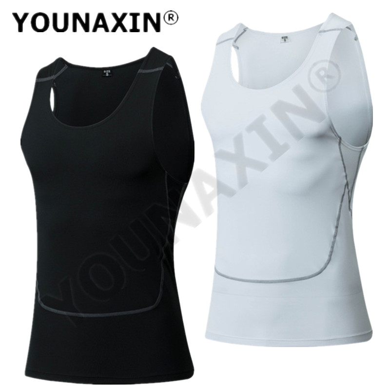 Men Black Sport Skinny Vest Ti - T Shirt Tight Fit reseña y precio