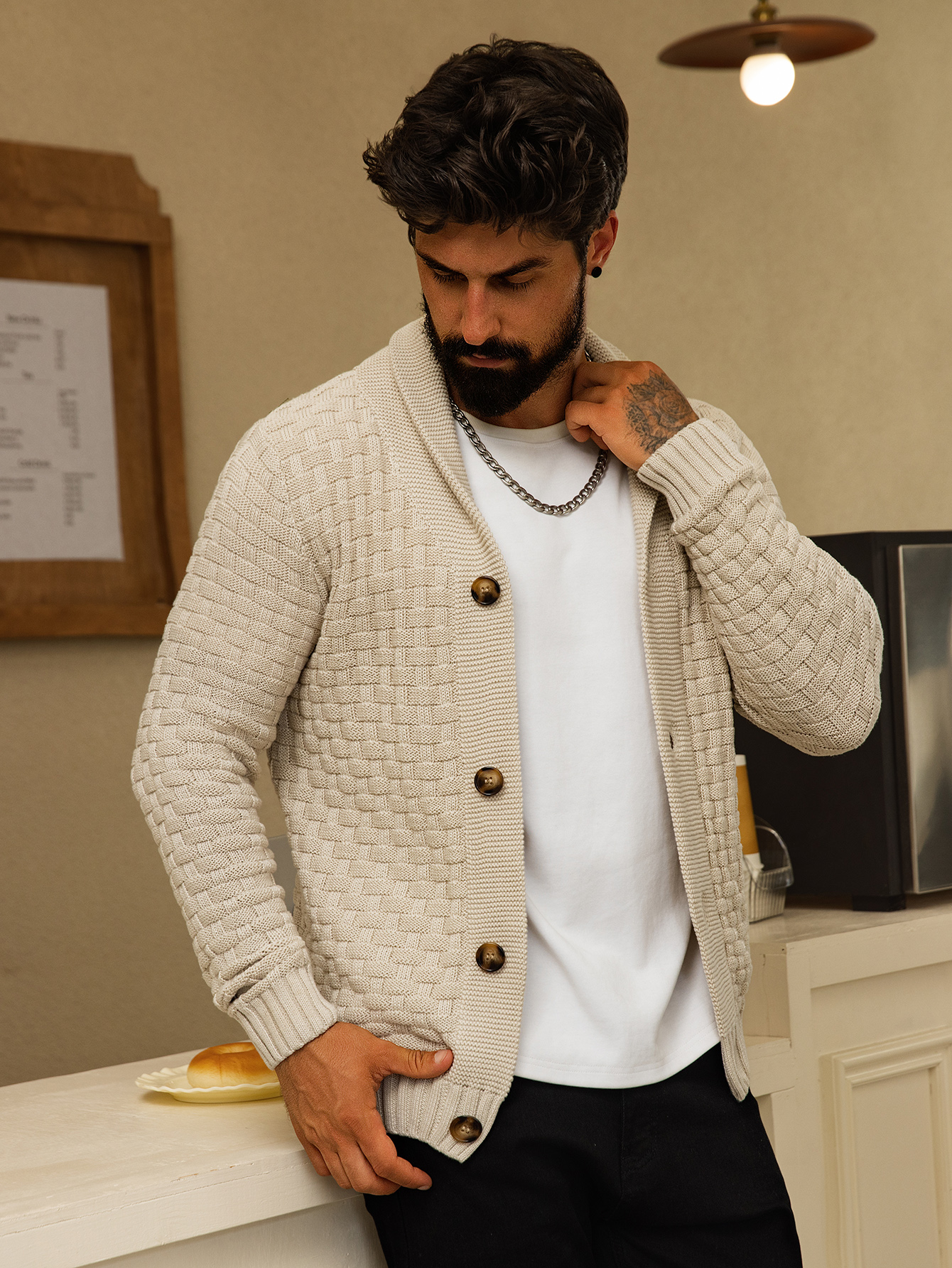 Men's Autumn Winter Cardigan S - Thermal Long John reseña y precio