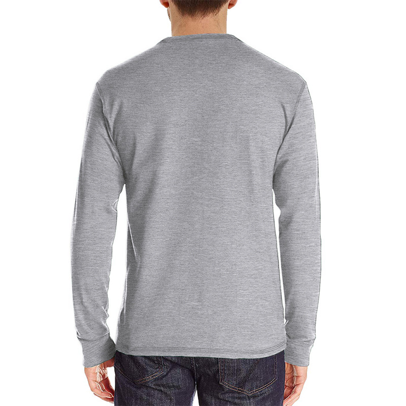 Men's Long Sleeve Henley Style - Undershirt Crew Neck reseña y precio