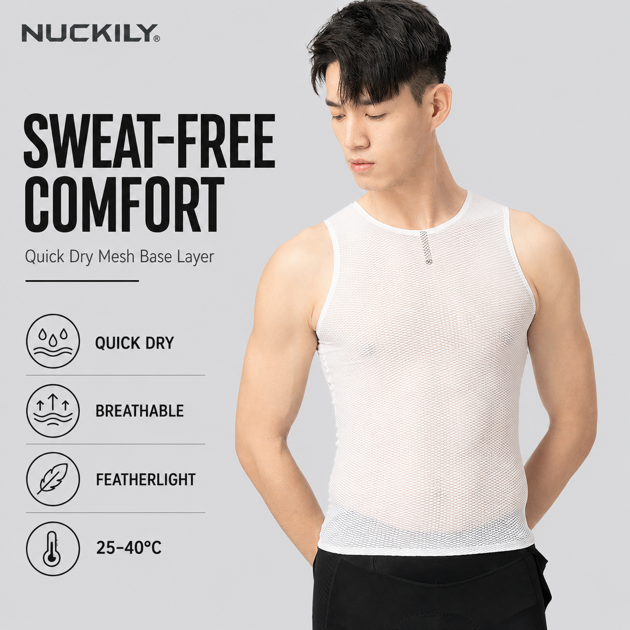 NUCKILY Men Cycling Base Layer - Sleeveless Undershirt reseña y precio