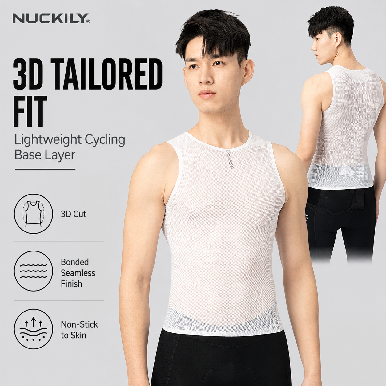 NUCKILY Men Cycling Base Layer - Sleeveless Undershirt reseña y precio