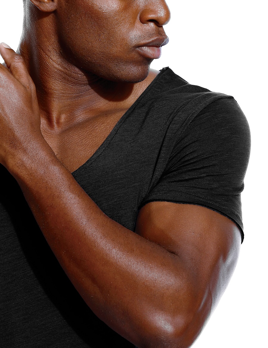 Scoop Neck T Shirt for Men Low - Undershirt Crew Neck reseña y precio