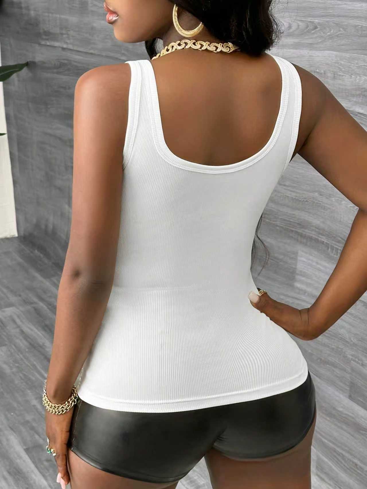 Plus Size 3 Piece V Neck Ribbe - Tank Top Ribbed reseña y precio