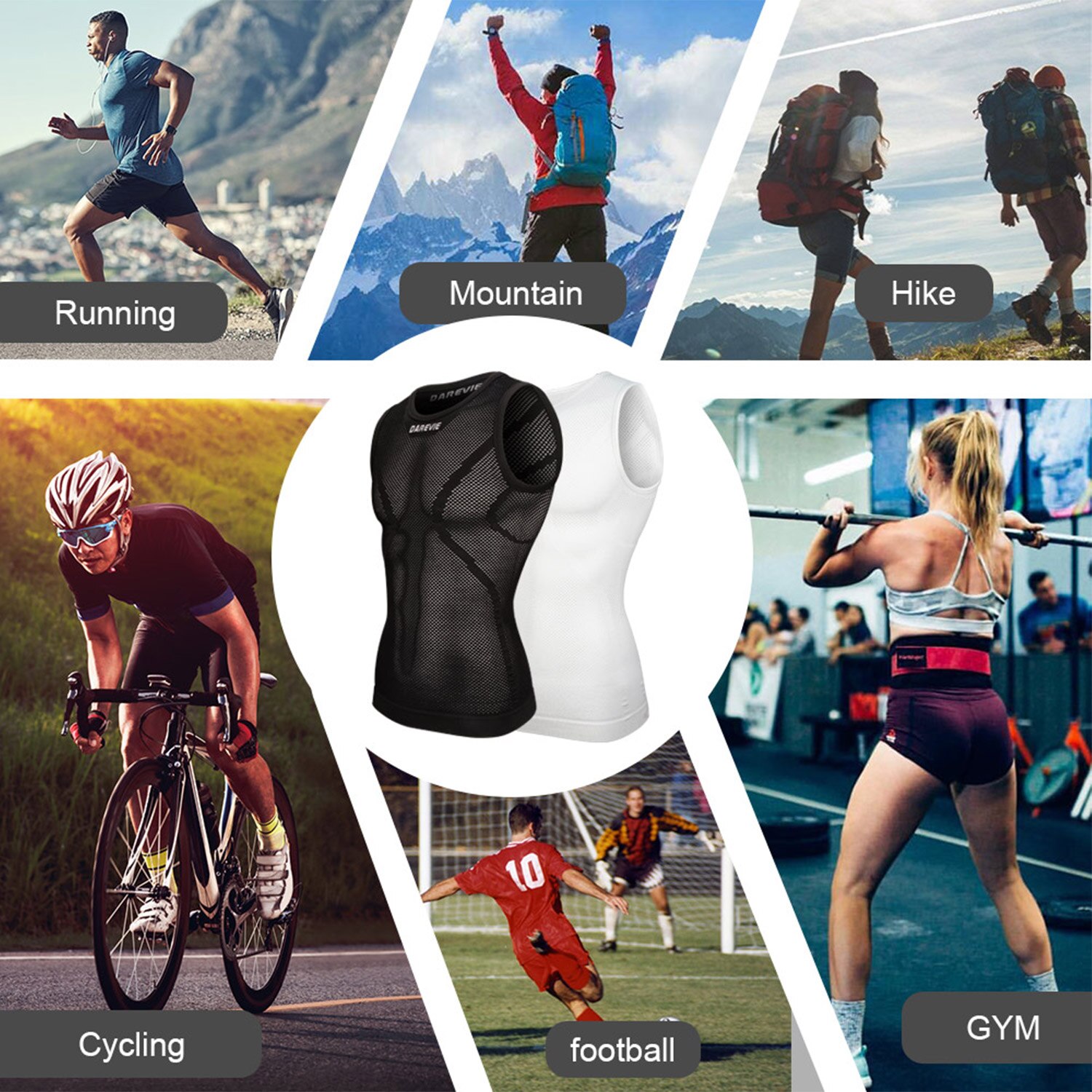 DAREVIE Cycling First Layer Ma - Sleeveless Undershirt reseña y precio