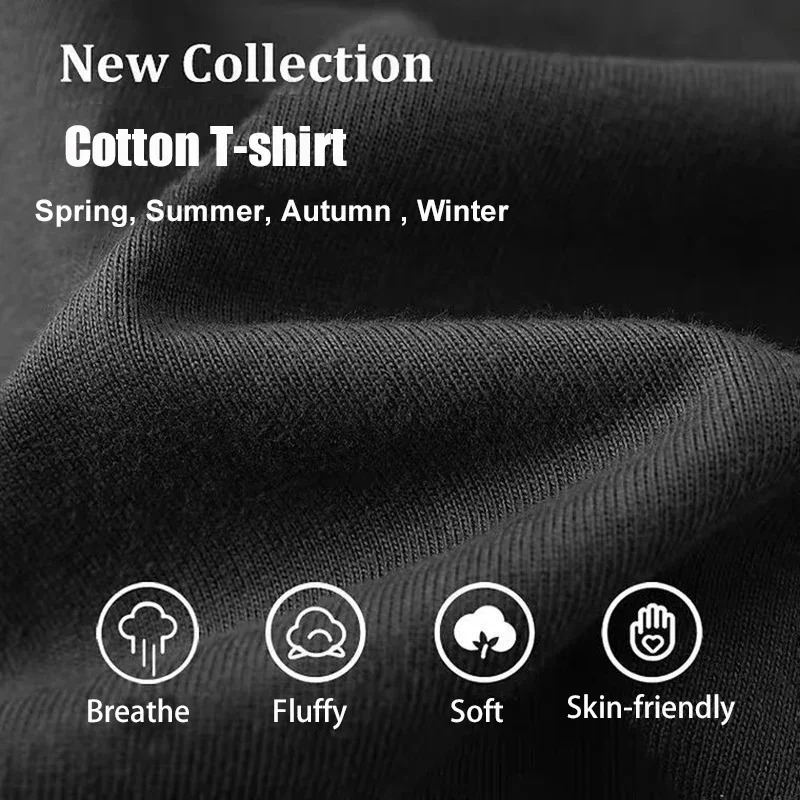 Black 450g Heavyweight Cotton  - Undershirt Crew Neck reseña y precio