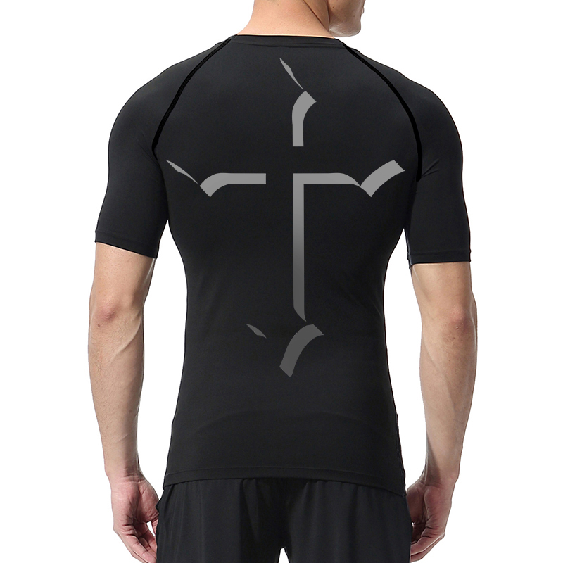 Cross Print Compression Shirt  - Base Layer Top reseña y precio