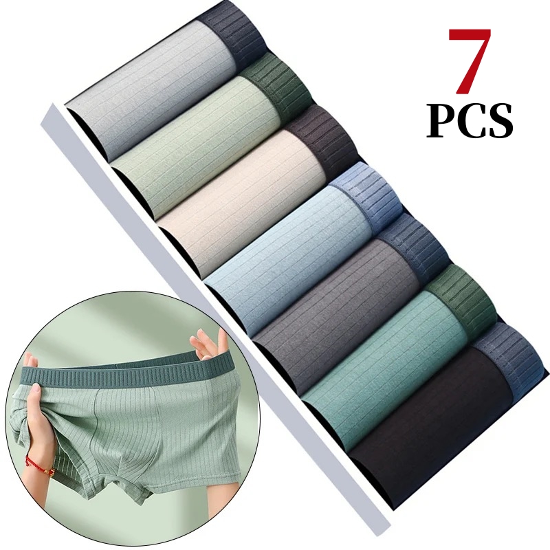 7Pcs/Lot Men's Cotton Underwea - Boxer Brief Pack Cotton reseña y precio