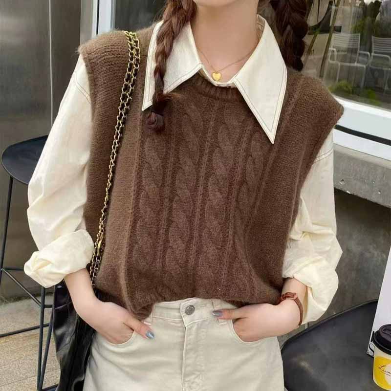 2025 New O-Neck Knitted Vest W - Sleeveless Undershirt reseña y precio