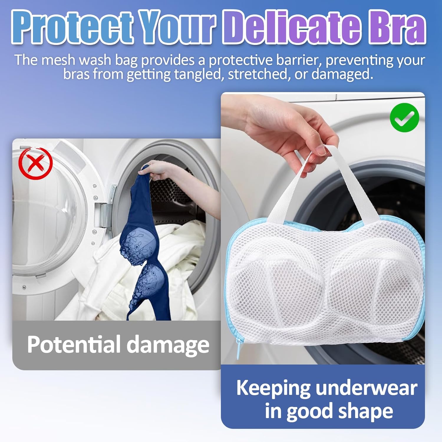 2-Pack Bra Wash Bags- Non-Defo - Multi Pack Underwear reseña y precio