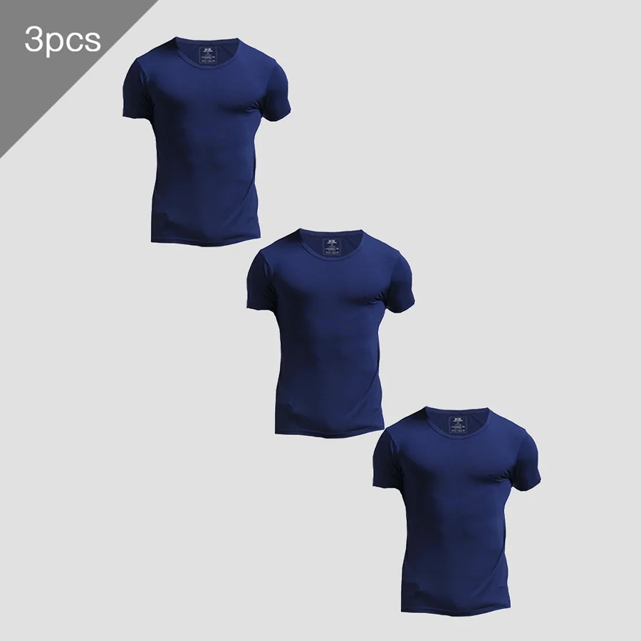 3PCS Men's Summer Short Sleeve - Undershirt Crew Neck reseña y precio