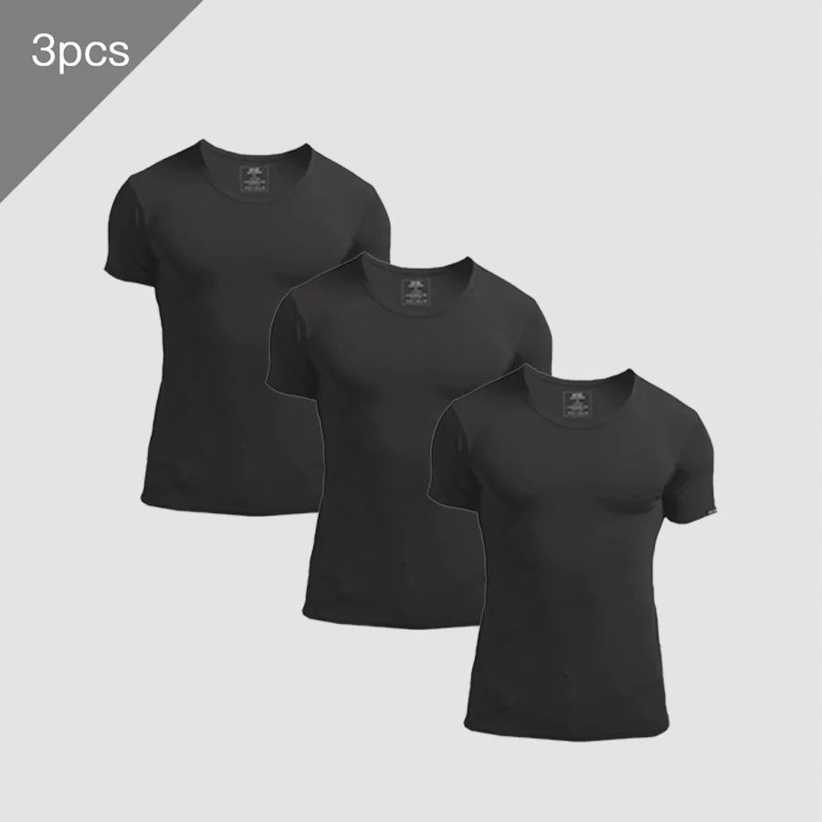 3PCS Men's Summer Short Sleeve - Undershirt Crew Neck reseña y precio