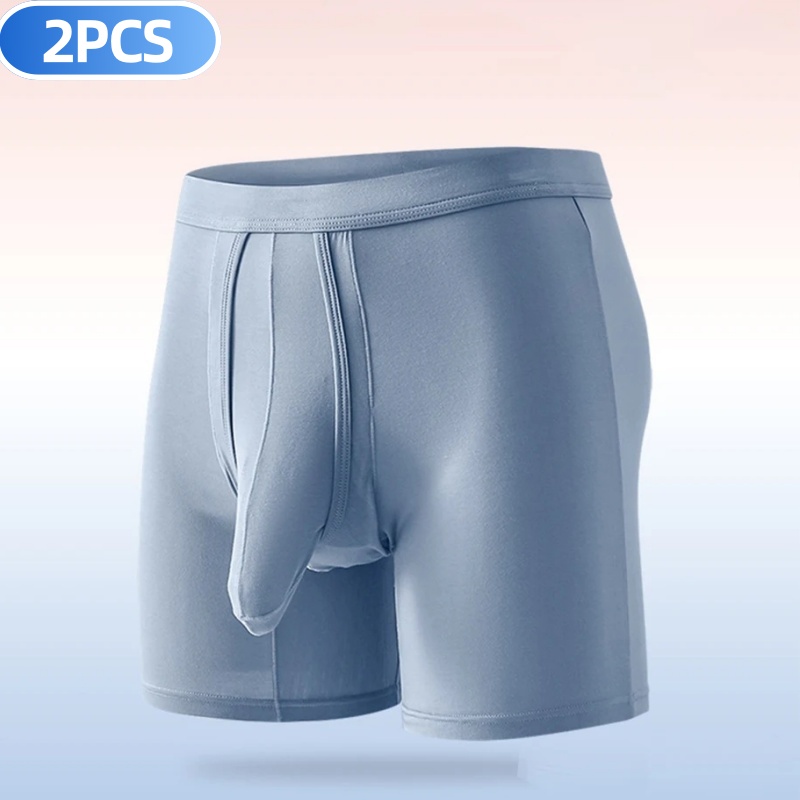 2PCS Mens Long Legs Underwear  - Long Leg Trunk Men reseña y precio