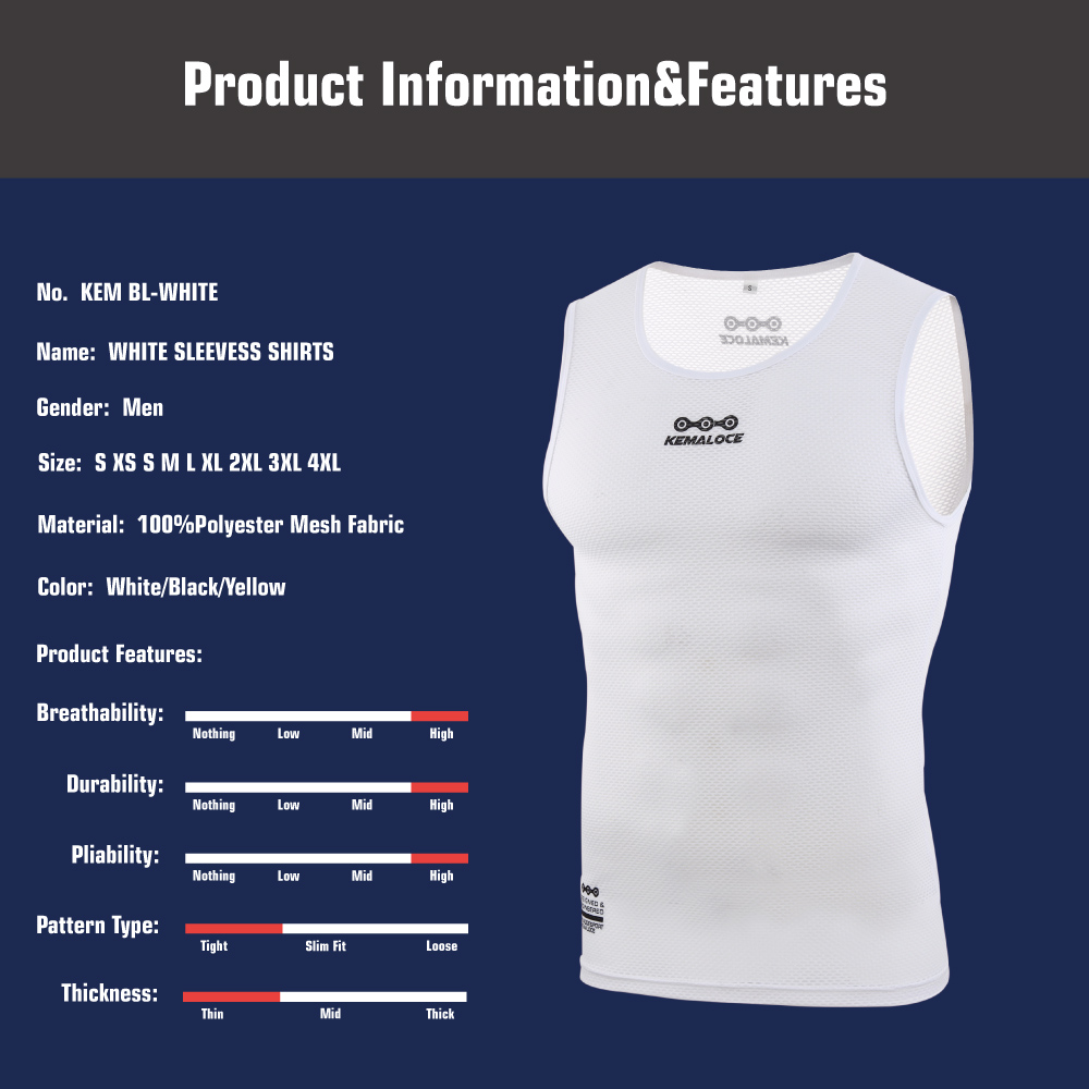 KEMALOCE Cycling Base Layer Sl - Sleeveless Undershirt reseña y precio