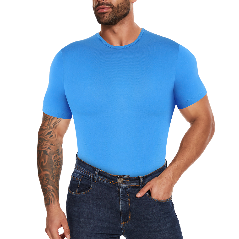 Short Sleeve Full Body Shaper  - Undershirt Crew Neck reseña y precio