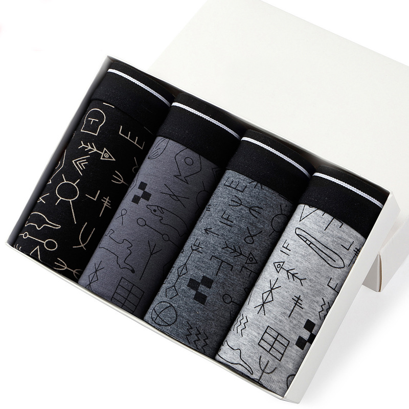 4pcs Men's Panties Sexy Shorts - Boxer Brief Pack Cotton reseña y precio
