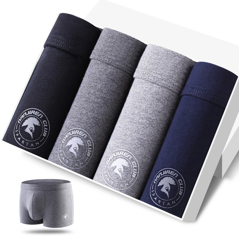 4pcs Men's Panties Sexy Shorts - Boxer Brief Pack Cotton reseña y precio