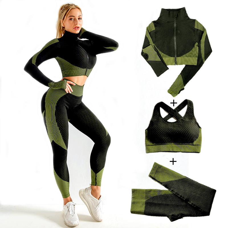 Women Seamless Yoga Sets 2Pcs/ - Compression Long Pant reseña y precio