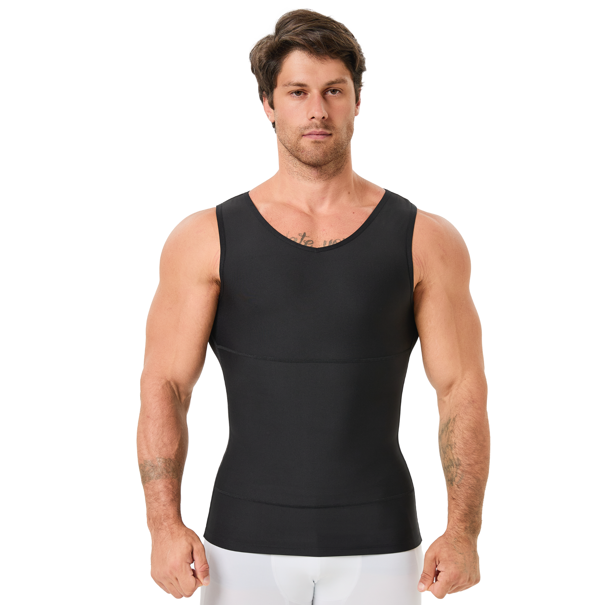 Men's V Neck Compression Shape - Undershirt Crew Neck reseña y precio