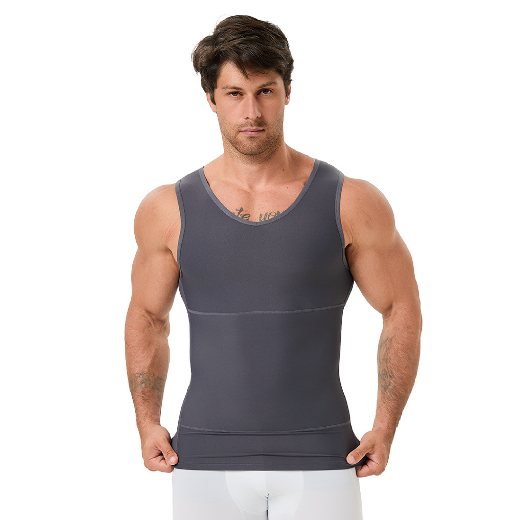 Men's V Neck Compression Shape - Undershirt Crew Neck reseña y precio