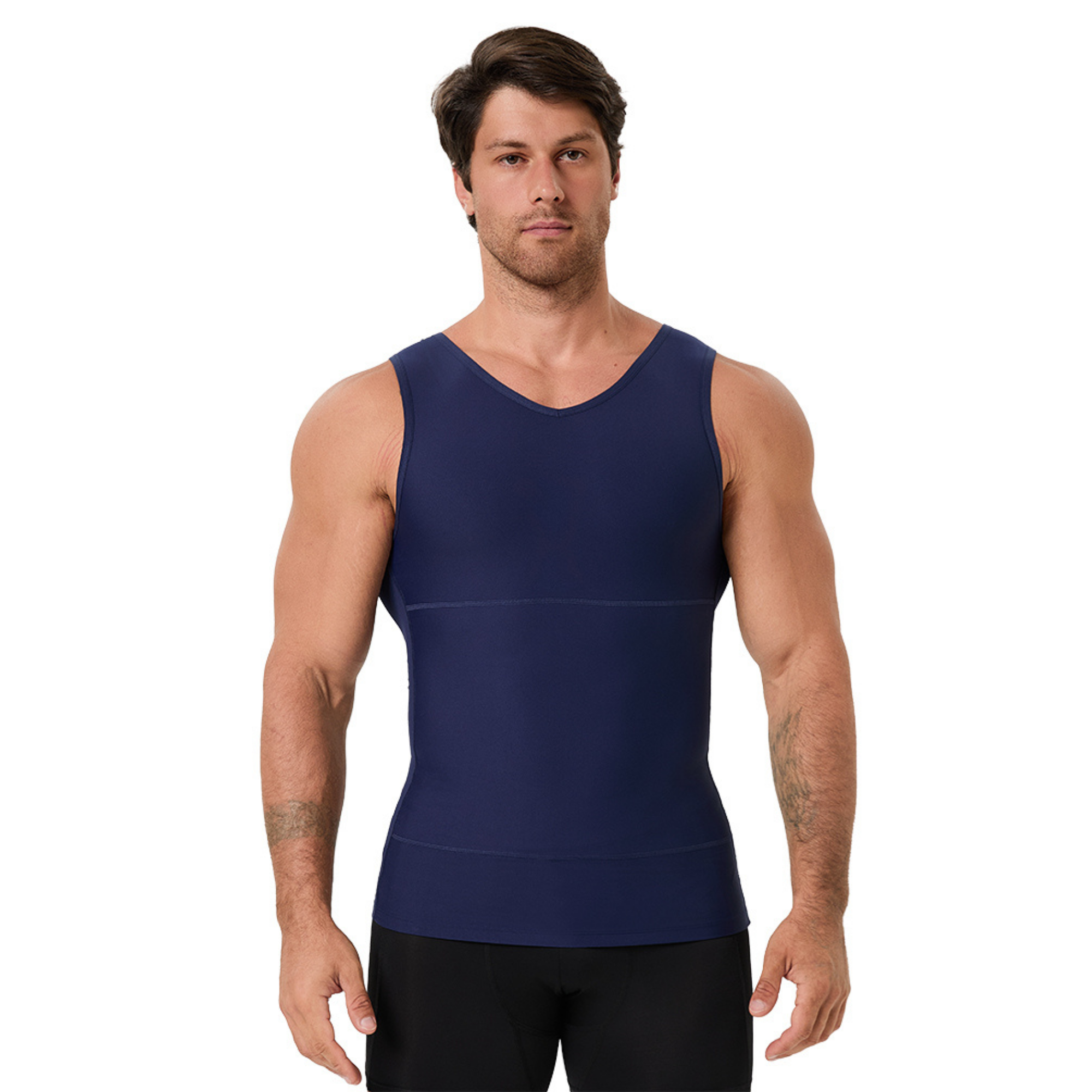 Men's V Neck Compression Shape - Undershirt Crew Neck reseña y precio