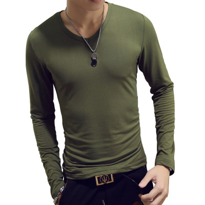 V Neck Mens T Shirts Plain Lon - Undershirt Crew Neck reseña y precio