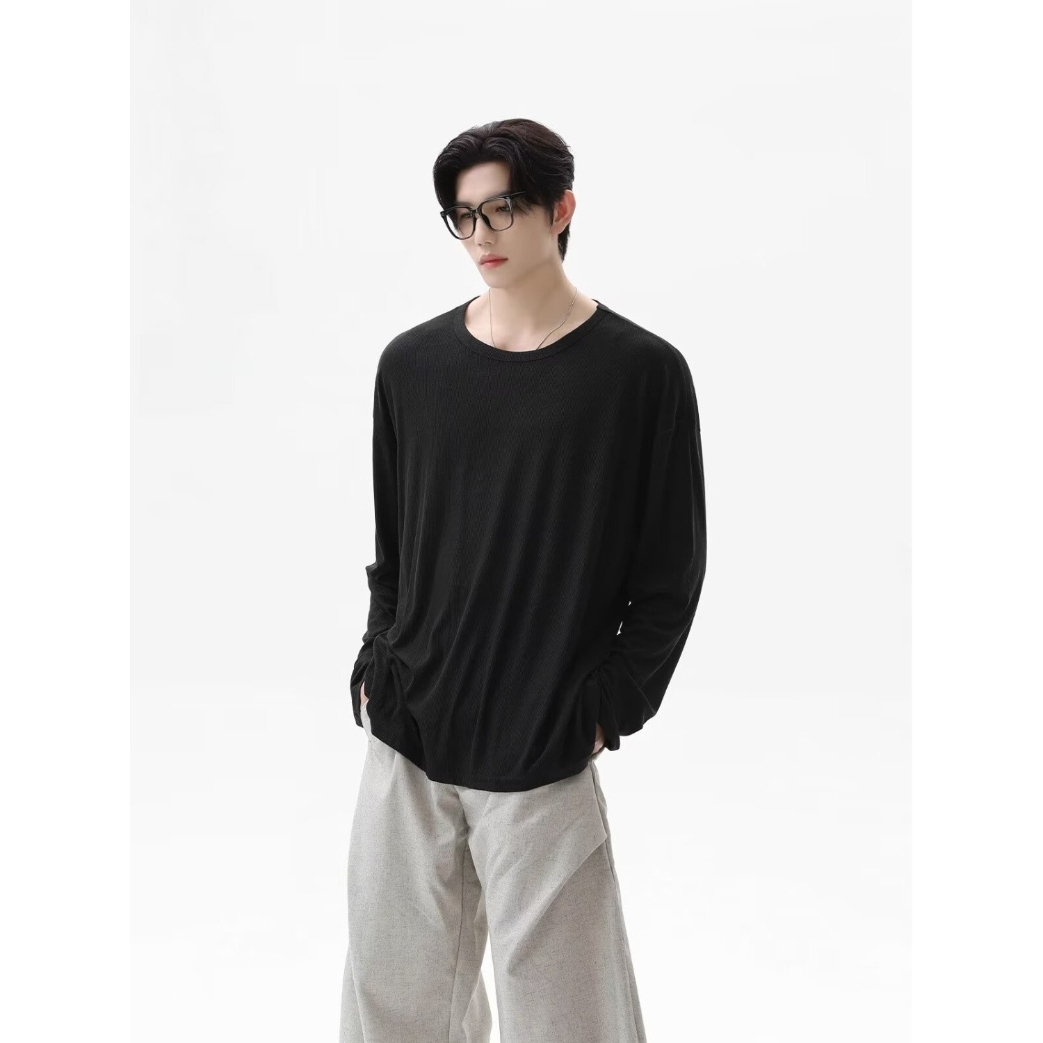 2026 Autumn New Texture Long S - Undershirt Crew Neck reseña y precio
