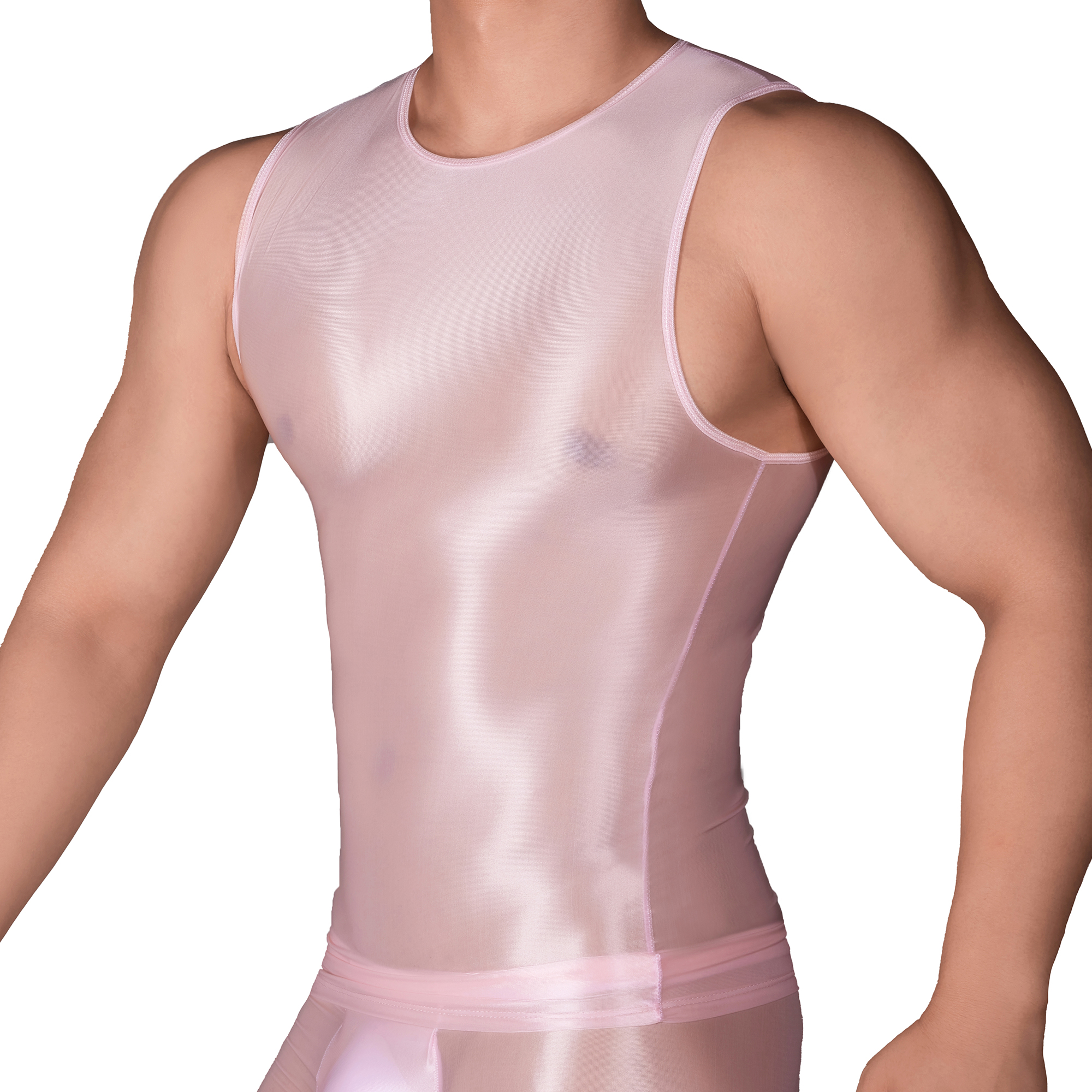 Solid Color Men's Slim Smooth  - Sleeveless Undershirt reseña y precio
