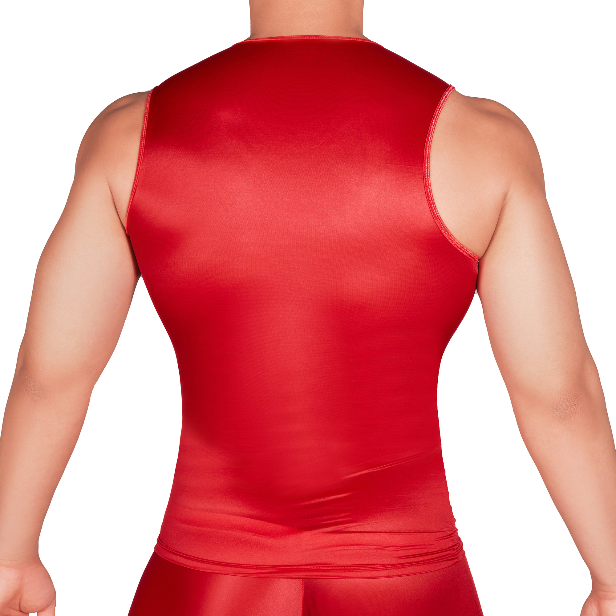 Solid Color Men's Slim Smooth  - Sleeveless Undershirt reseña y precio