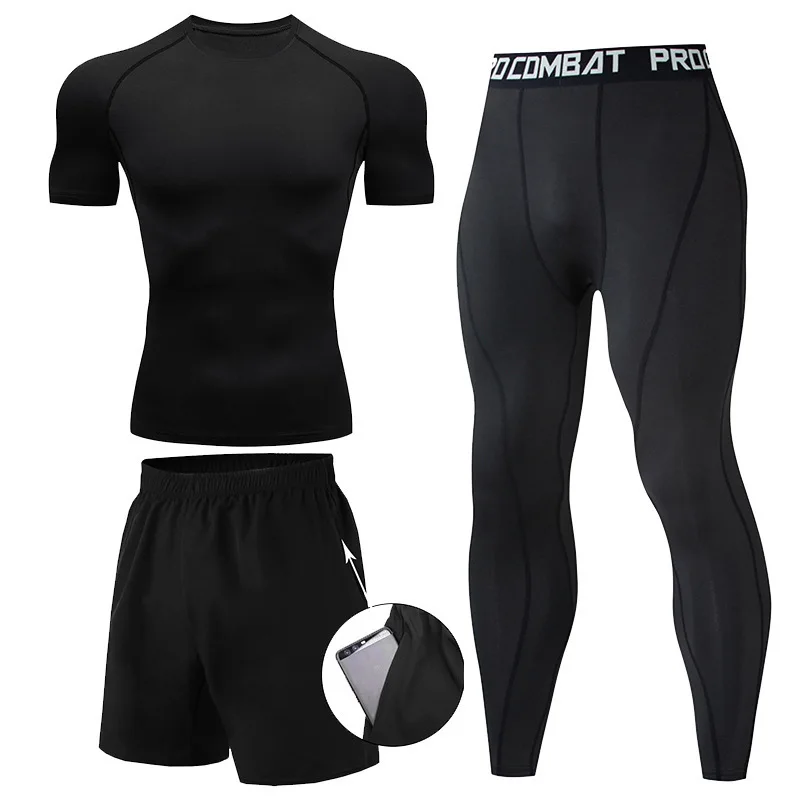 3 Pieces Fitness Suits Athleti - Compression Shorts Athletes reseña y precio