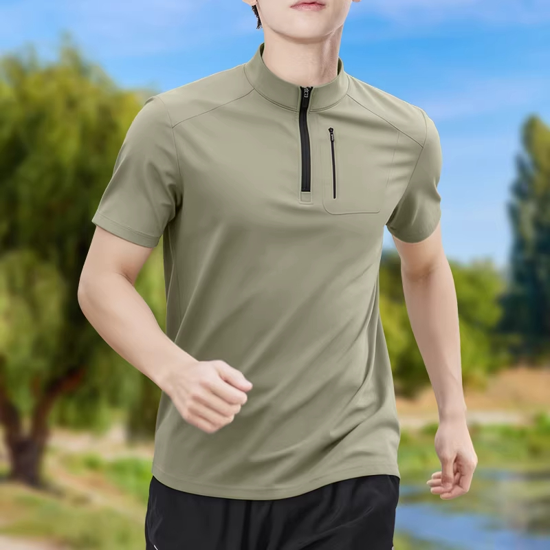 Men's Half-Zip High-Stretch Qu - T Shirt Tight Fit reseña y precio