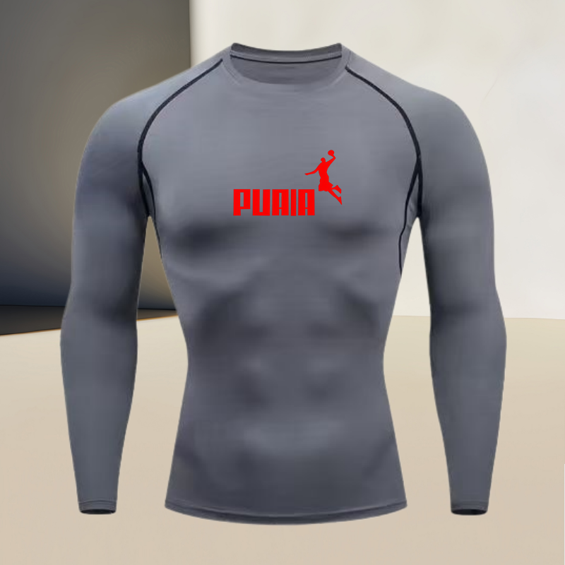 Men's long sleeved round neck  - T Shirt Tight Fit reseña y precio