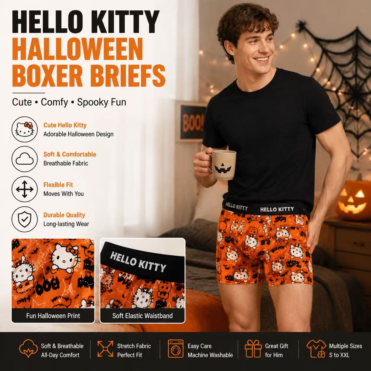 Print Hello Kitty Men's Sports - Quick Dry Underwear reseña y precio