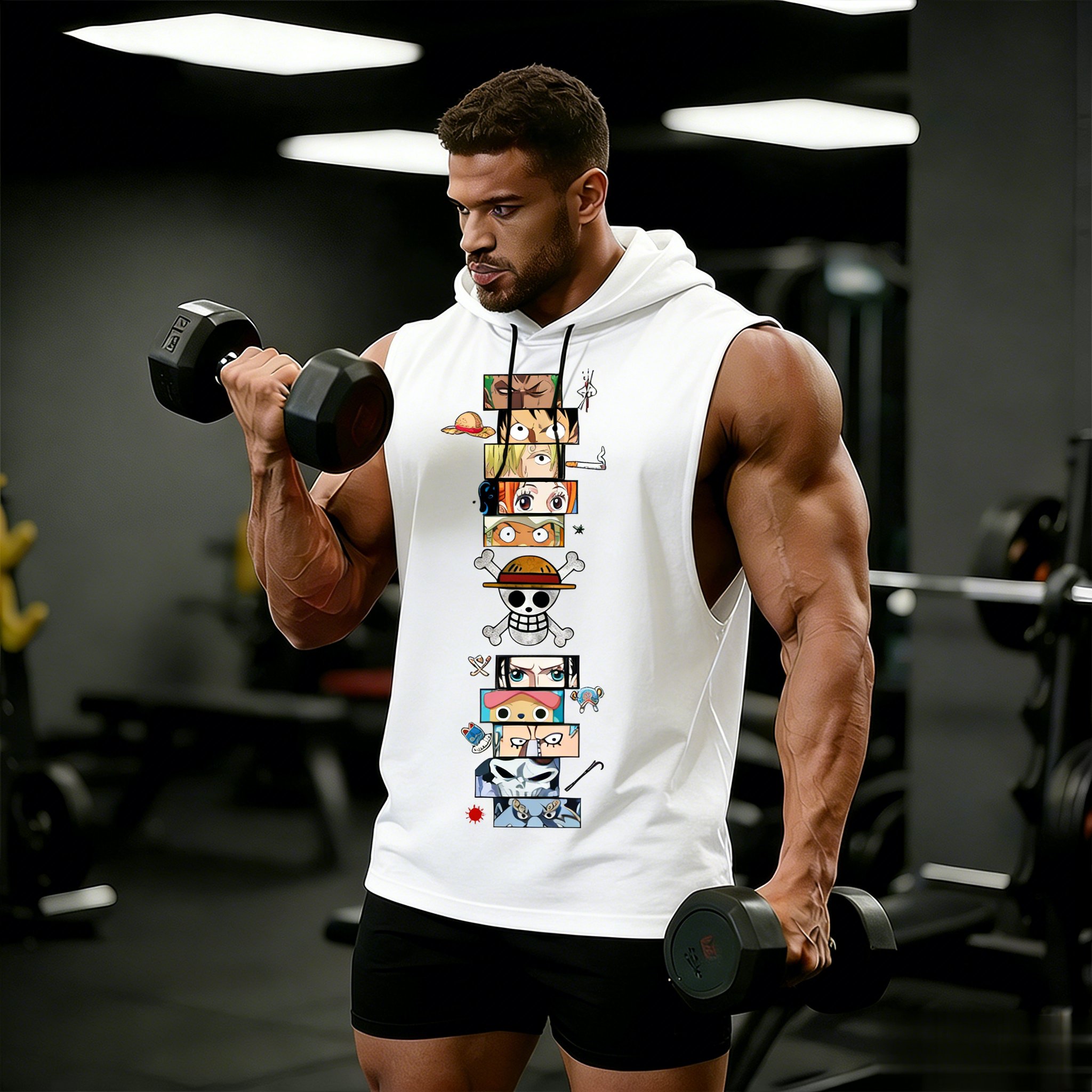One Piece Anime Hoodie Sleevel - Sleeveless Undershirt reseña y precio