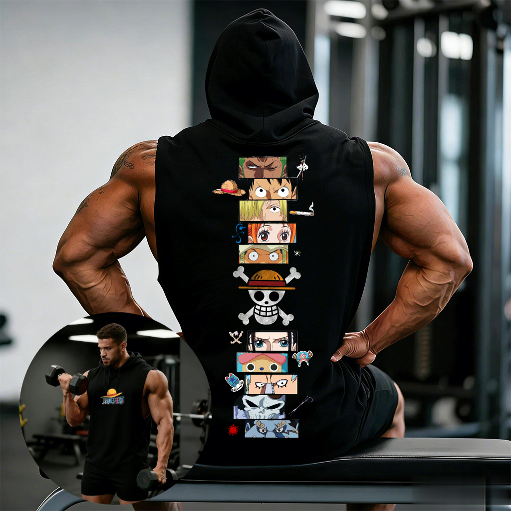 One Piece Anime Hoodie Sleevel - Sleeveless Undershirt reseña y precio