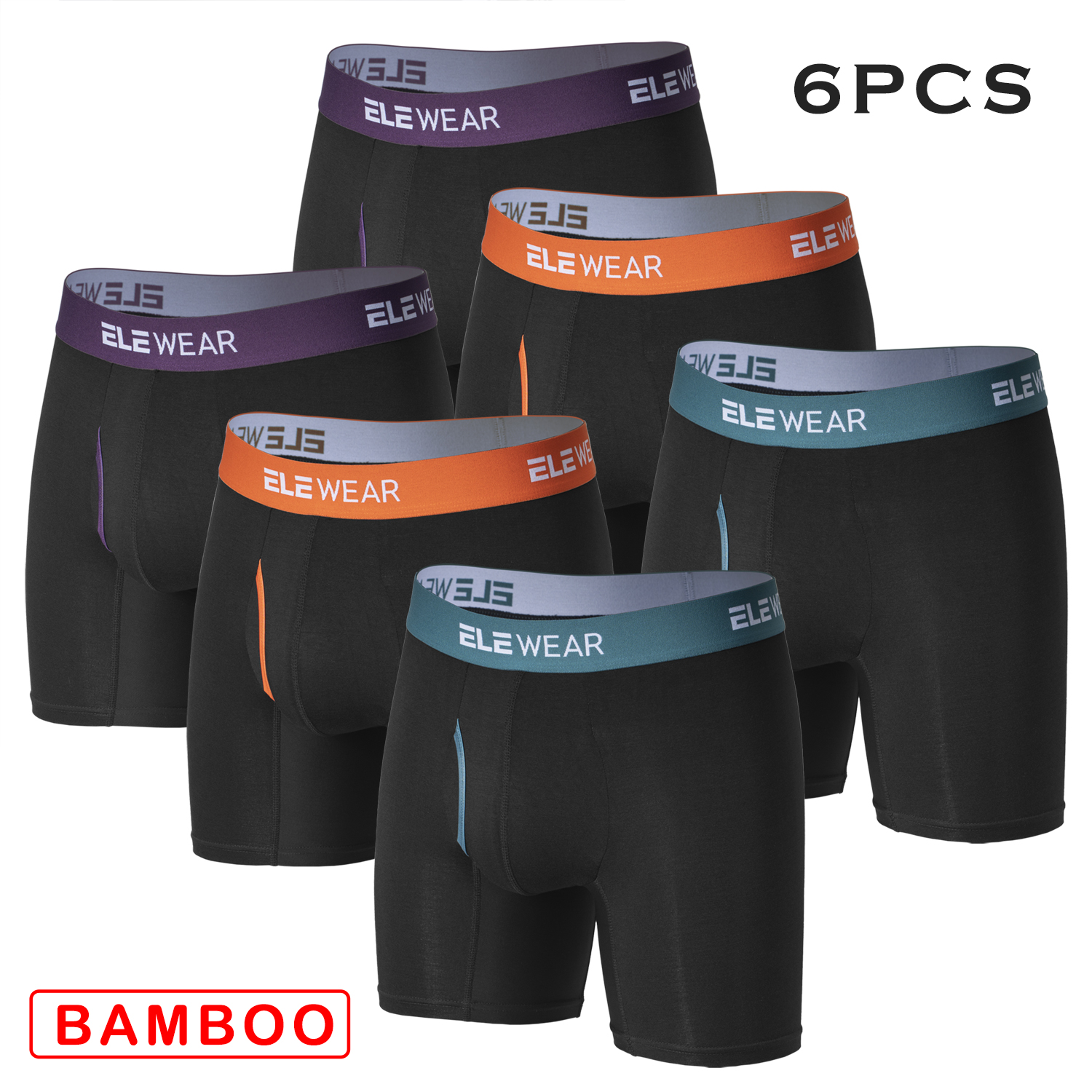 6 pcs Bamboo Men Underwear Wit - Boxer Shorts Modal reseña y precio