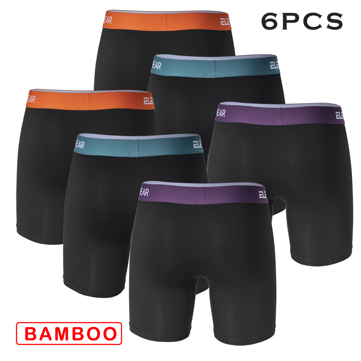 6 pcs Bamboo Men Underwear Wit - Boxer Shorts Modal reseña y precio